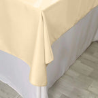 Polyester 70"x70" Table Overlay Square Tablecloth Beige - Wrinkle-Resistant & Durable Table Cover