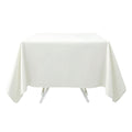 Premium Polyester Square Tablecloth 70"x70" Ivory 220GSM Wrinkle-Resistant Table Cover