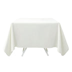 Premium Polyester Square Tablecloth 70"x70" Ivory 220GSM Wrinkle-Resistant Table Cover