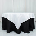 Premium Polyester 70"x70" Table Overlay Square Tablecloth White 220GSM Wrinkle-Resistant Table Cover for Stylish Gatherings