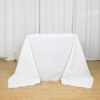 Premium Polyester Square Tablecloth 90"x90" White 220GSM Wrinkle-Resistant Table Cover for Stylish Gatherings