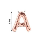 13" Matte Blush Letter and Number Balloons, Mylar Foil Alphabet Balloons