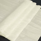 Taffeta 12"x108" Table Runner Ivory - Accordion Crinkle Design