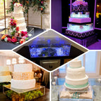 Acrylic Cake Box Stand Pedestal Riser Transparent Clear - Decorative Display for Weddings 18"x18" - Bell Racket Store