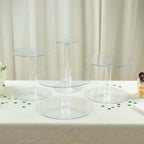 4-Tier Acrylic XL Cake Stand Set Clear - Assorted Sizes for Buffet Party Tables