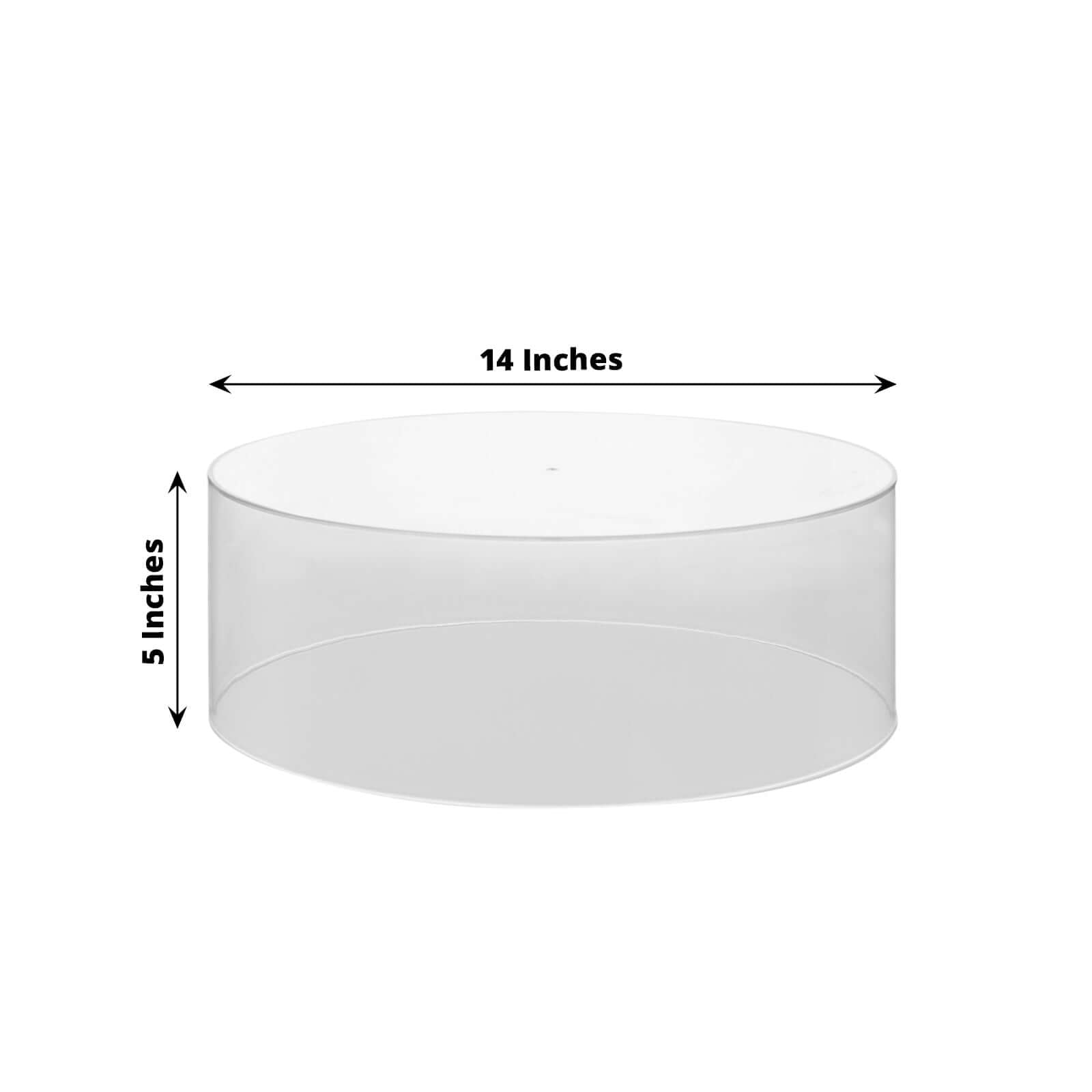 Acrylic Cake Stand Display Box Transparent Clear 14" Round - Versatile Pedestal Riser for Events - Bell Racket Store