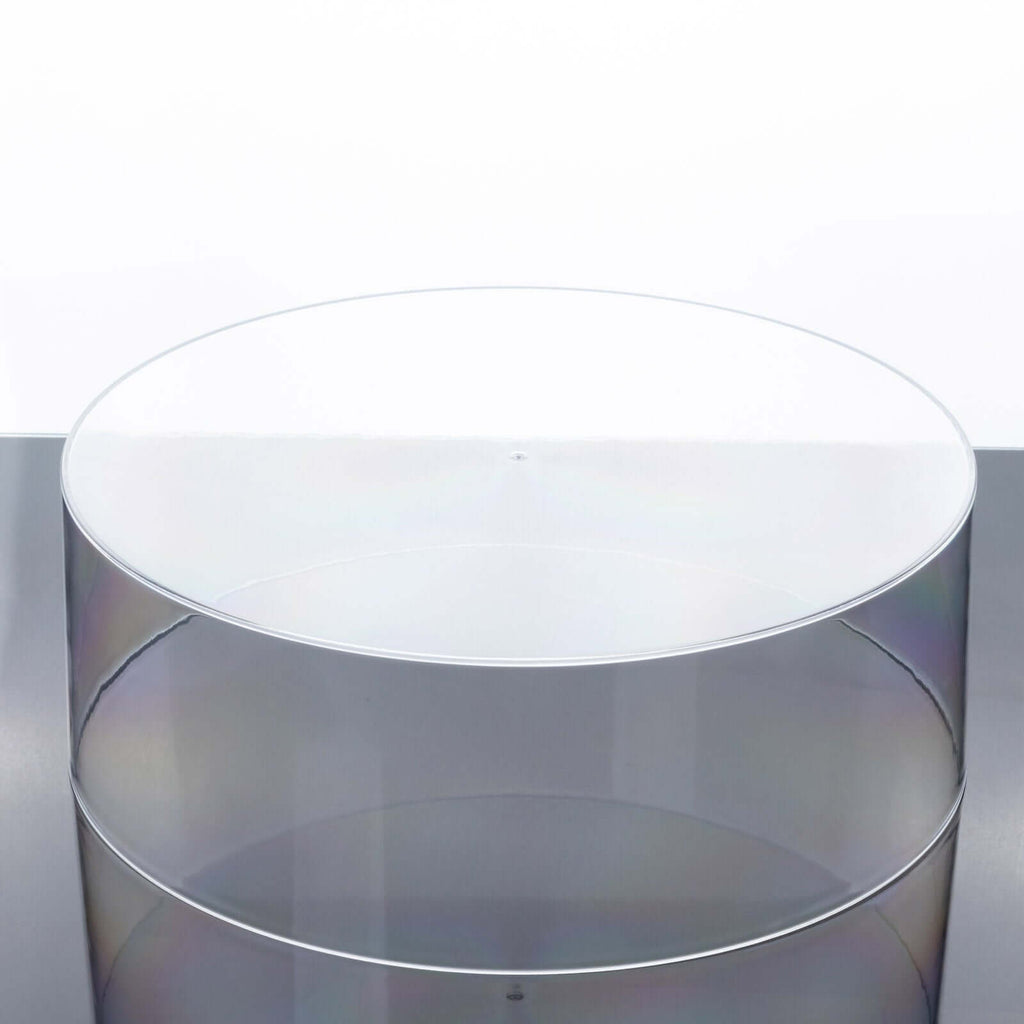 Acrylic Cake Stand Display Box Transparent Clear 14" Round - Versatile Pedestal Riser for Events - Bell Racket Store