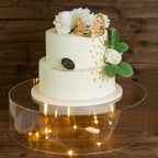 Acrylic Cake Stand Display Box Transparent Clear 18" Round - Decorative Pedestal Riser for Weddings - Bell Racket Store