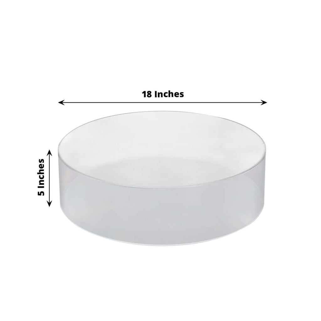 Acrylic Cake Stand Display Box Transparent Clear 18" Round - Decorative Pedestal Riser for Weddings - Bell Racket Store