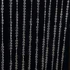 Acrylic Crystal Beaded Curtain with Fabric Rod Pocket, 43 Strands Room Divider Clear Diamond Cut Beads Doorway String Curtain - 5ftx16ft - Bell Racket Store