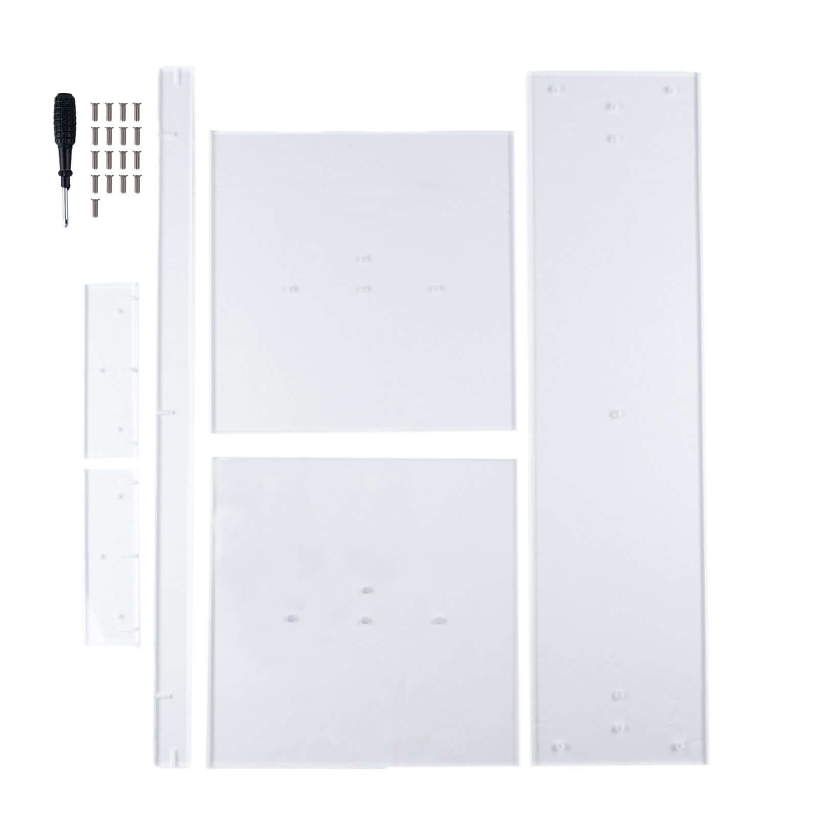 Acrylic Display Stand Flower Pedestal with Square Bases Clear - Durable 10mm Thick Table Centerpiece 32" - Bell Racket Store