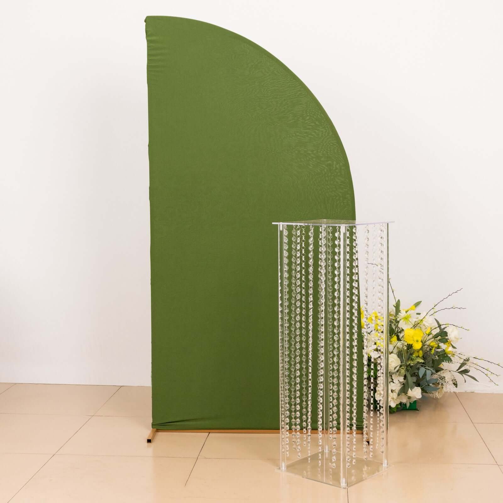 Acrylic Flower Pedestal Vase Pillar Stand with Crystal Beads Clear - Decorative Wedding Floor Centerpiece 32" - Bell Racket Store