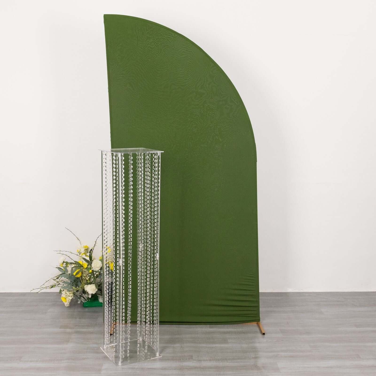 Acrylic Flower Pedestal Vase Pillar Stand with Crystal Beads Clear - Durable Wedding Floor Centerpiece for Large Displays 48" - Bell Racket Store