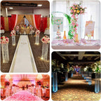 Acrylic Flower Pedestal Vase Pillar Stand with Crystal Beads Clear - Durable Wedding Floor Centerpiece for Large Displays 48" - Bell Racket Store