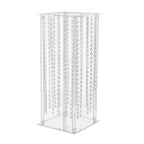 Acrylic Flower Pedestal Vase Pillar Stand with Crystal Beads Clear - Durable Wedding Table Centerpiece 24" - Bell Racket Store