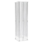 Acrylic Flower Pedestal Vase Pillar Stand with Crystal Beads Clear - Stylish Wedding Floor Centerpiece 40" - Bell Racket Store