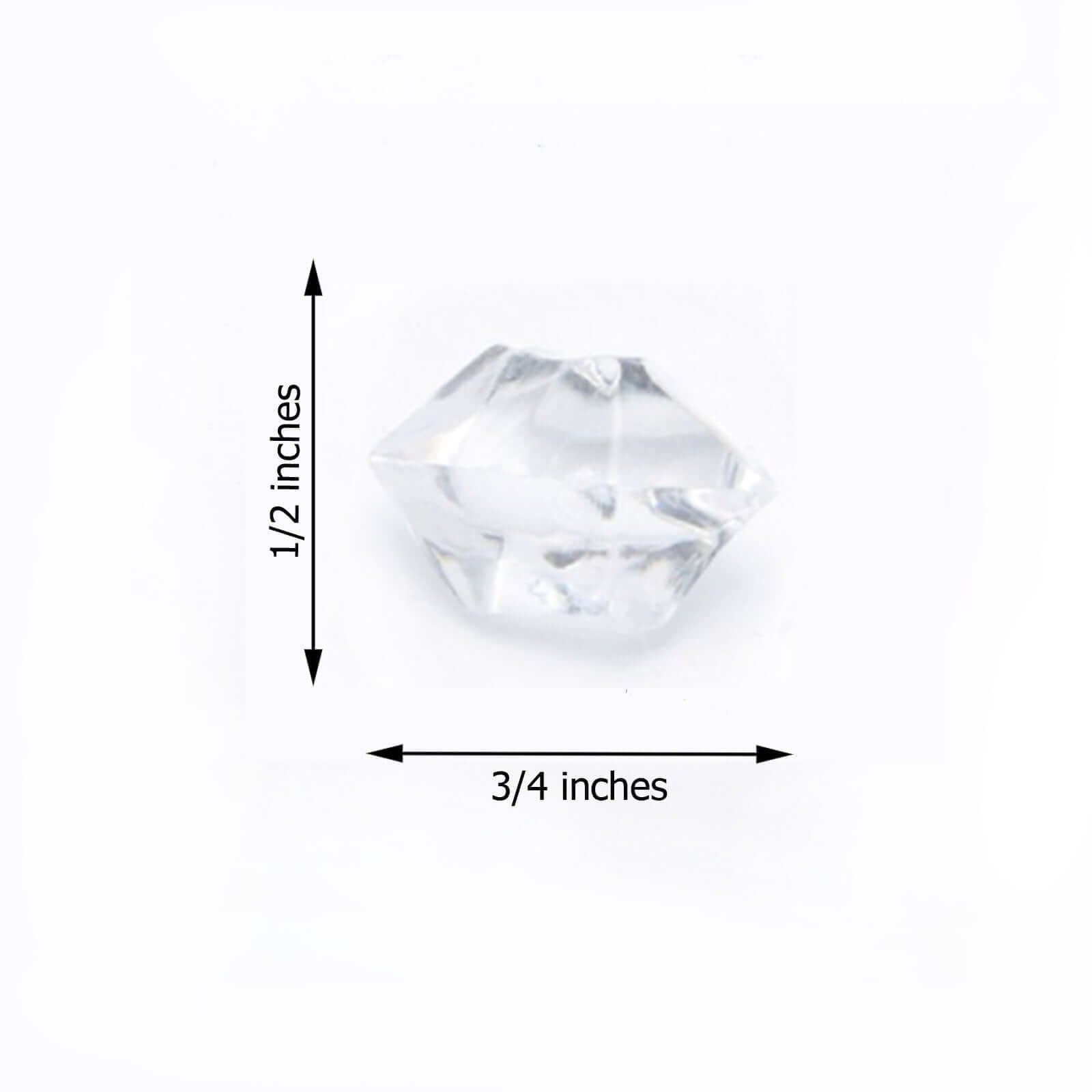 300 Pcs Acrylic Ice Bead Vase Fillers Large Clear - Stylish DIY Craft Crystals for Event Decor & Wedding Tables