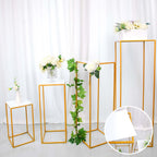 Set of 4 Acrylic Plexiglass Sheets Square Top Plates Assorted Sizes White - Protective Film Coating 3mm Thick