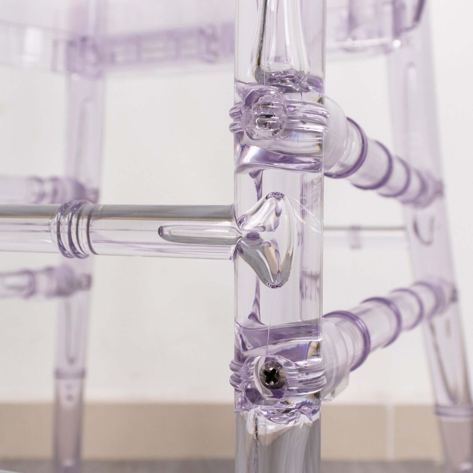 Acrylic Stackable Ghost Chair in Phoenix Chiavari style Transparent Resin with Oval Back Clear - Sleek Armless Design for Weddings & Gatherings - Bell Racket Store