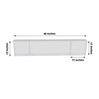 Acrylic Table Top Bridge Connector Rectangular Plate 46"x12" Clear - Durable Design for Pedestal Stands - Bell Racket Store