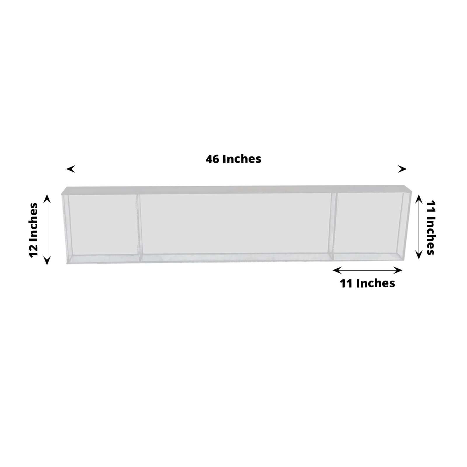 Acrylic Table Top Bridge Connector Rectangular Plate 46"x12" Clear - Durable Design for Pedestal Stands - Bell Racket Store