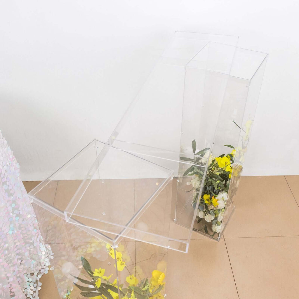 Acrylic Table Top Bridge Connector Rectangular Plate 46"x12" Clear - Durable Design for Pedestal Stands - Bell Racket Store