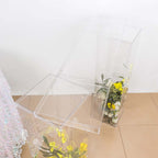 Acrylic Table Top Bridge Connector Rectangular Plate 46"x12" Clear - Durable Design for Pedestal Stands - Bell Racket Store