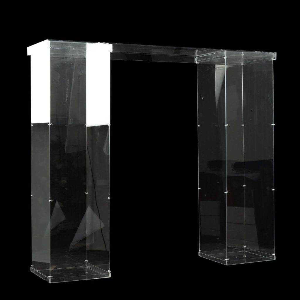Acrylic Table Top Bridge Connector Rectangular Plate 46"x12" Clear - Durable Design for Pedestal Stands - Bell Racket Store