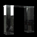 Acrylic Table Top Bridge Connector Rectangular Plate 46"x12" Clear - Durable Design for Pedestal Stands - Bell Racket Store