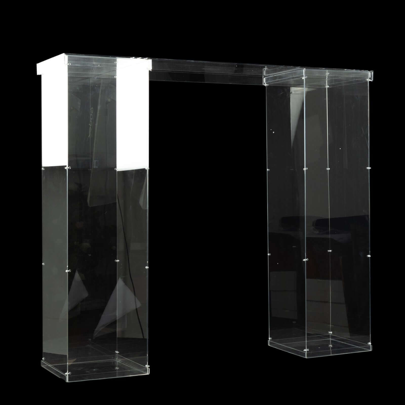 Acrylic Table Top Bridge Connector Rectangular Plate 46"x12" Clear - Durable Design for Pedestal Stands - Bell Racket Store