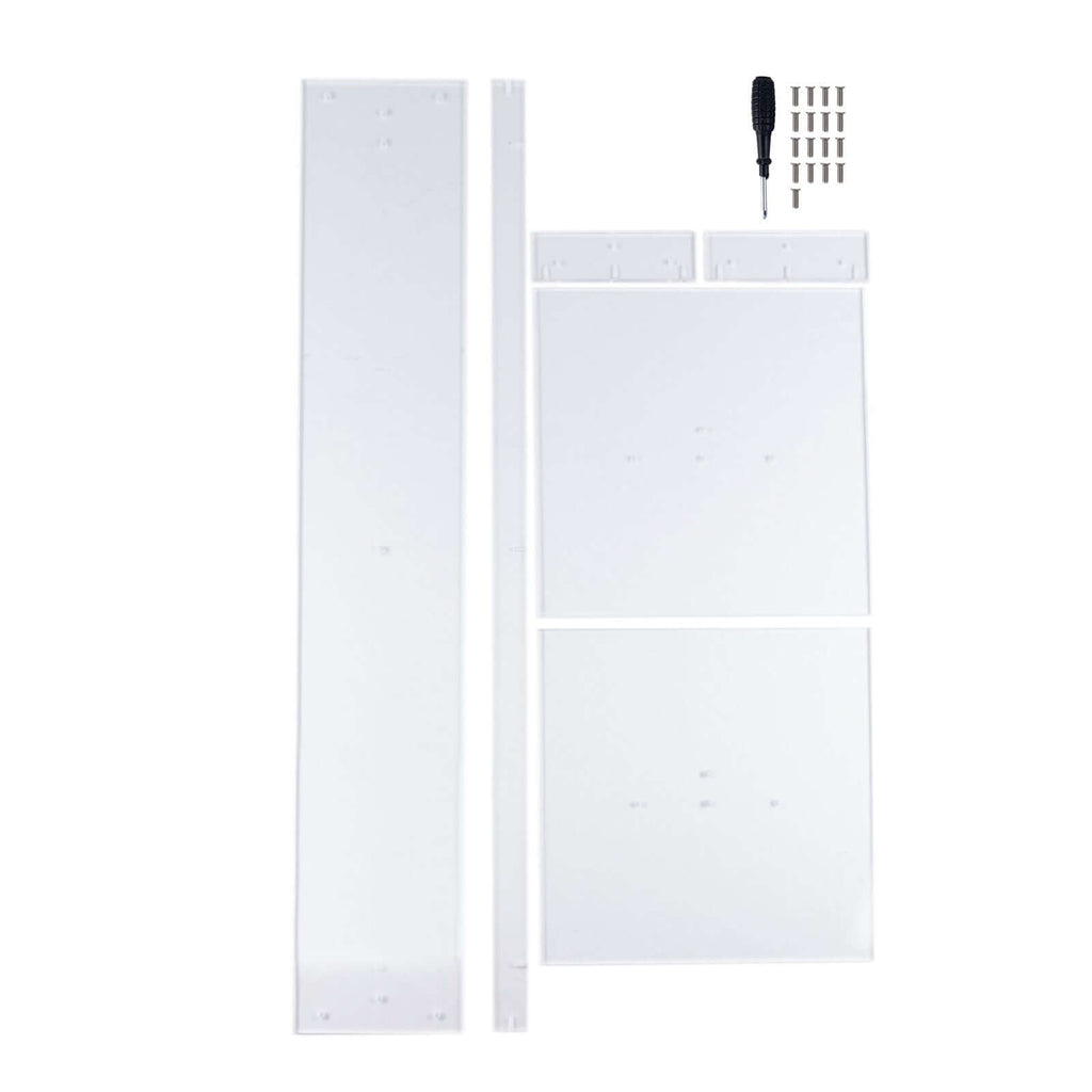 Acrylic Wedding Aisle Display Stand Flower Pedestal with Square Bases Clear - Durable 10mm Thick Centerpiece for Events 46" - Bell Racket Store