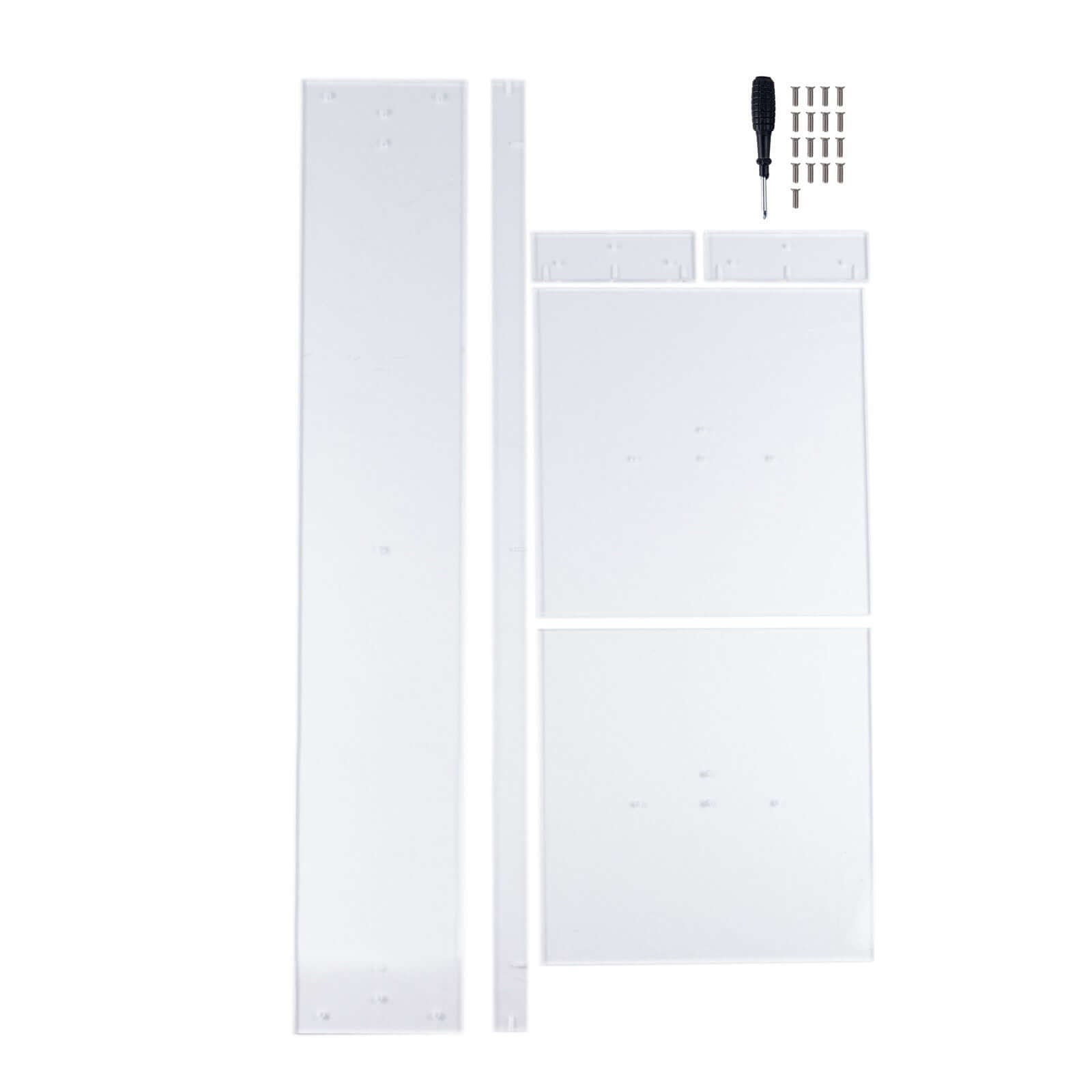 Acrylic Wedding Aisle Display Stand Flower Pedestal with Square Bases Clear - Durable 10mm Thick Centerpiece for Events 46" - Bell Racket Store