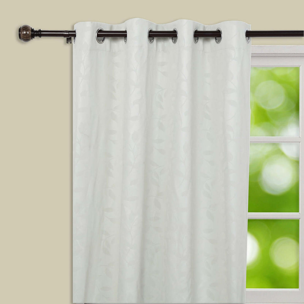 42"-126" Adjustable Curtain Rod Set, Chocolate Brown, Marble Finials