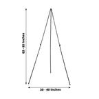 65" Black Metal Sign Holder Easel Stand, Collapsible Tripod Stand