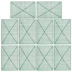 10 Pack 24"x16" Dark Green Artificial Flower Wall Grid Panel Frames, DIY Plastic Mesh Plant Wall Backdrop Fences