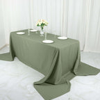 Polyester 90"x156" Rectangle Tablecloth Dusty Sage Green - Seamless Wrinkle-Resistant Table Cover