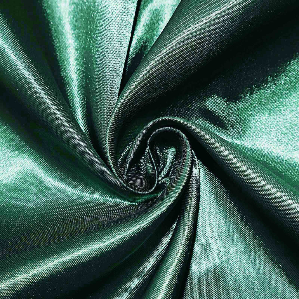 5 Pack Satin Chair Sashes Hunter Emerald Green - Durable Chair Bows with Shiny Finish 6"x106"