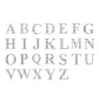 4 Pack 5" Iridescent Alphabet Stickers Banner, Customizable Stick on Letters - M