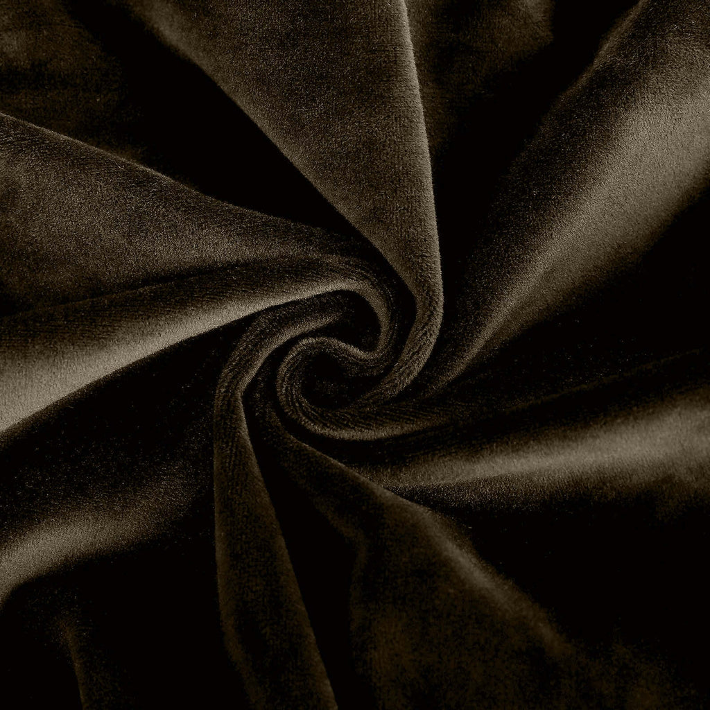 Velvet Chair Cushion Protector Stretch with Tie for Dining Chairs Chocolate - Durable Cover for Formal Gatherings