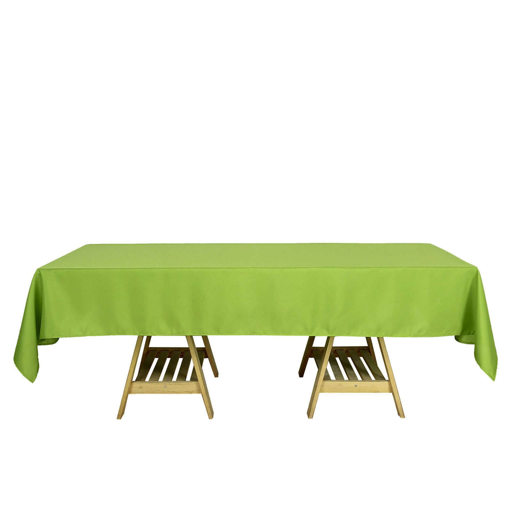 Polyester 60"x102" Rectangle Tablecloth Apple Green - Durable and Stylish Table Cover