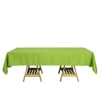 Polyester 60"x102" Rectangle Tablecloth Apple Green - Durable and Stylish Table Cover
