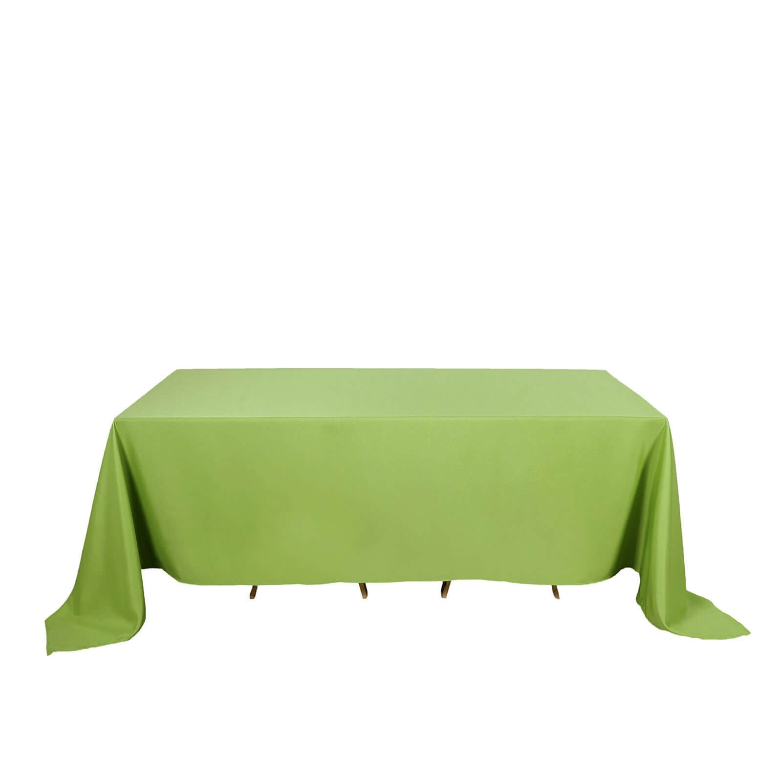 Polyester 90"x132" Rectangle Tablecloth Apple Green - Seamless Wrinkle-Resistant Table Cover