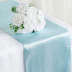 Satin 12"x108" Table Runner Light Blue - Stylish Table Linen