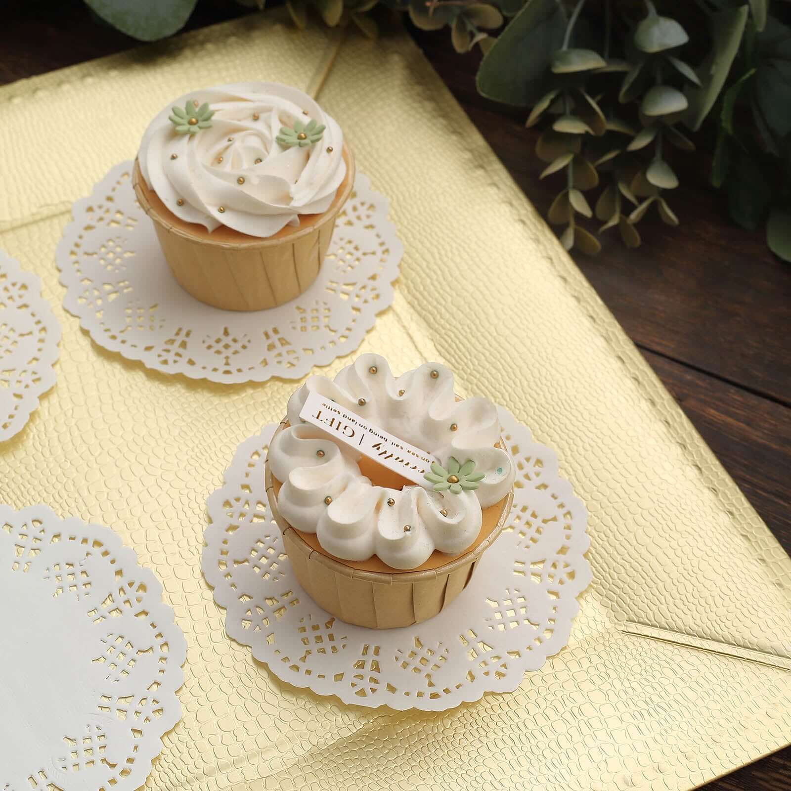 100 Pcs Paper 4" Round Placemats in White - Food Grade Lace Paper Doilies for Dessert Display & Table Decor