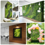 Artificial Boxwood Greenery Wall Panels, 40"Ã—40" Grass Panels with Variegated Leaves and White Flowers, UV - Protected Backdrop for Outdoor Decor â€“ 2 Panels, Covers 22 Sq. Ft. - Bell Racket Store