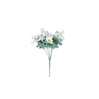 4 Bushes 11" White Artificial Silk Daisy Flower Bouquet Branches
