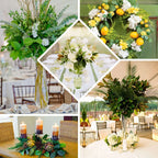 2 Stems 26" Green Artificial Lemon Leaf Branches Faux Greenery Plant