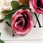 6ft Dusty Rose Artificial Silk Rose Hanging Flower Garland Faux Vine