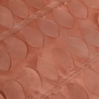 Taffeta Fabric 12"x108" Table Runner Terracotta (Rust) - 3D Leaf Petal Design