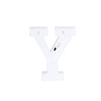 3D Marquee Letter "Y" Warm White 6 LED Lights Gold - Chic Light-Up Decor for Events 6"